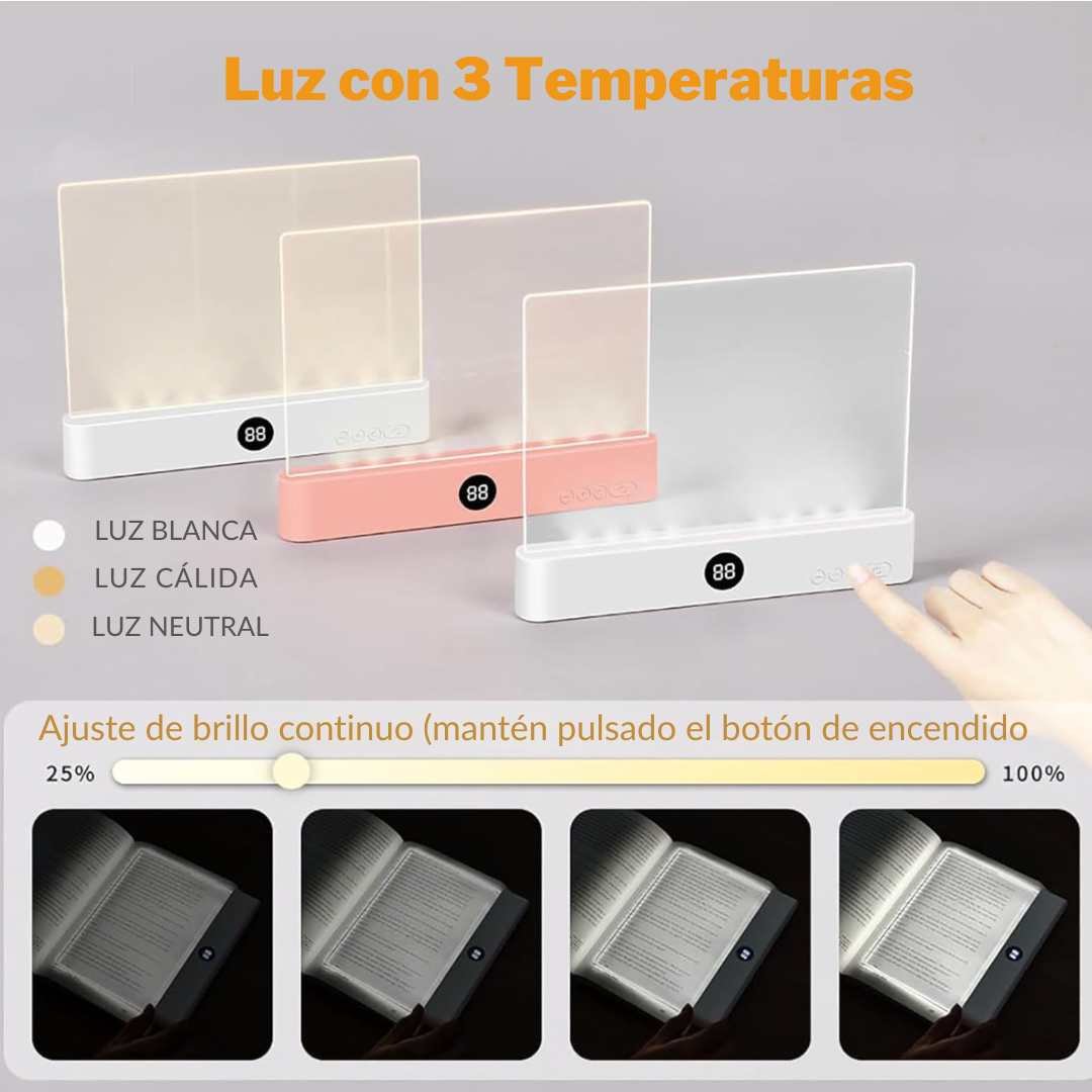 PageGlow™ – Lámpara Plana de Lectura LED